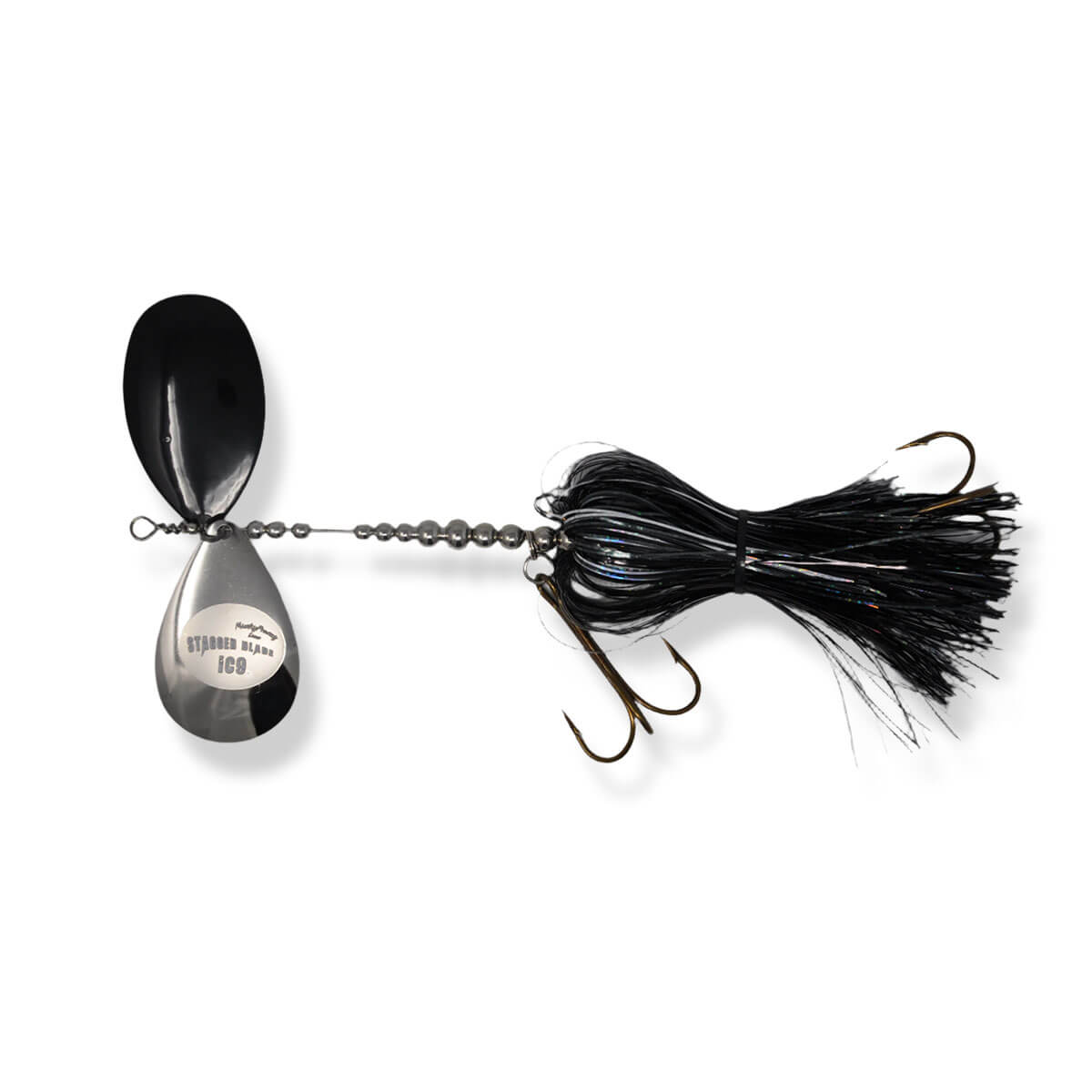 View of Bucktails Musky Frenzy IC9 Bucktail Shadow available at EZOKO Fishing