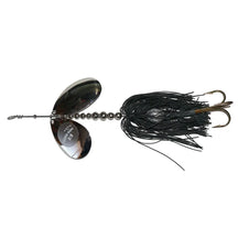 View of Bucktails Musky Frenzy Stagger 8/9 Bucktail Black/Black - Rubber Skirt available at EZOKO Fishing