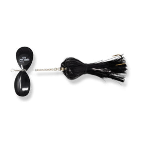 View of Bucktails Musky Frenzy Stagger 8/9 Bucktail Black/Black available at EZOKO Fishing