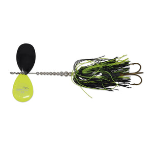 View of Bucktails Musky Frenzy Stagger 8/9 Bucktail Chart/Black - Rubber Skirt available at EZOKO Fishing