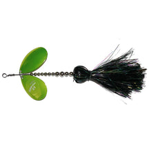 View of Bucktails Musky Frenzy Stagger 8/9 Bucktail IR Chartreuse available at EZOKO Fishing