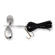 View of Bucktails Musky Frenzy Stagger 9/10 Bucktail Black/Nickle available at EZOKO Pike and Musky Shop
