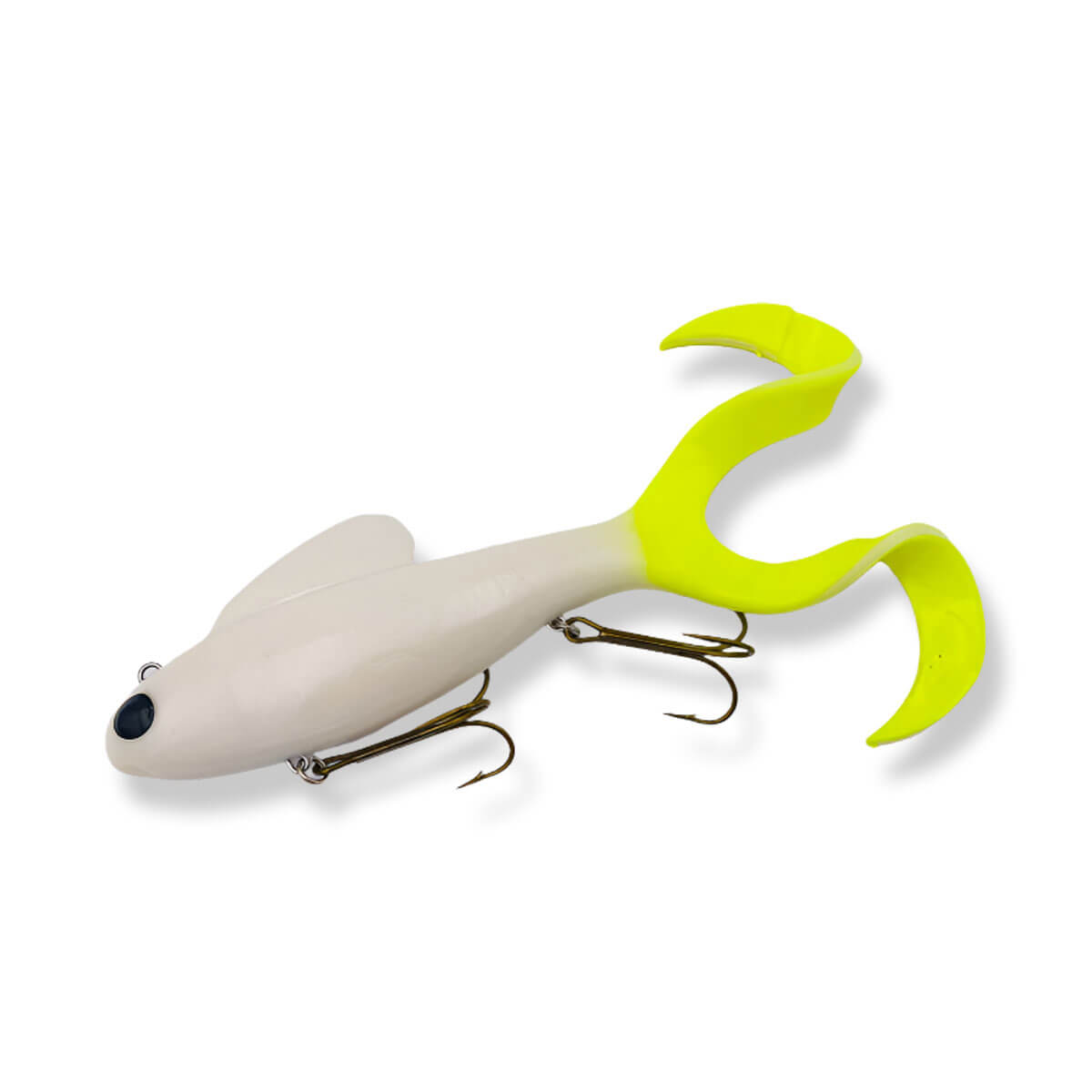 View of Rubber Musky Innovations Live Action Mo Joes Lemon Tail available at EZOKO Pike and Musky Shop