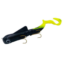 View of Rubber Musky Innovations Magnum Bull Dawg Black / Chartreuse Tail available at EZOKO Fishing