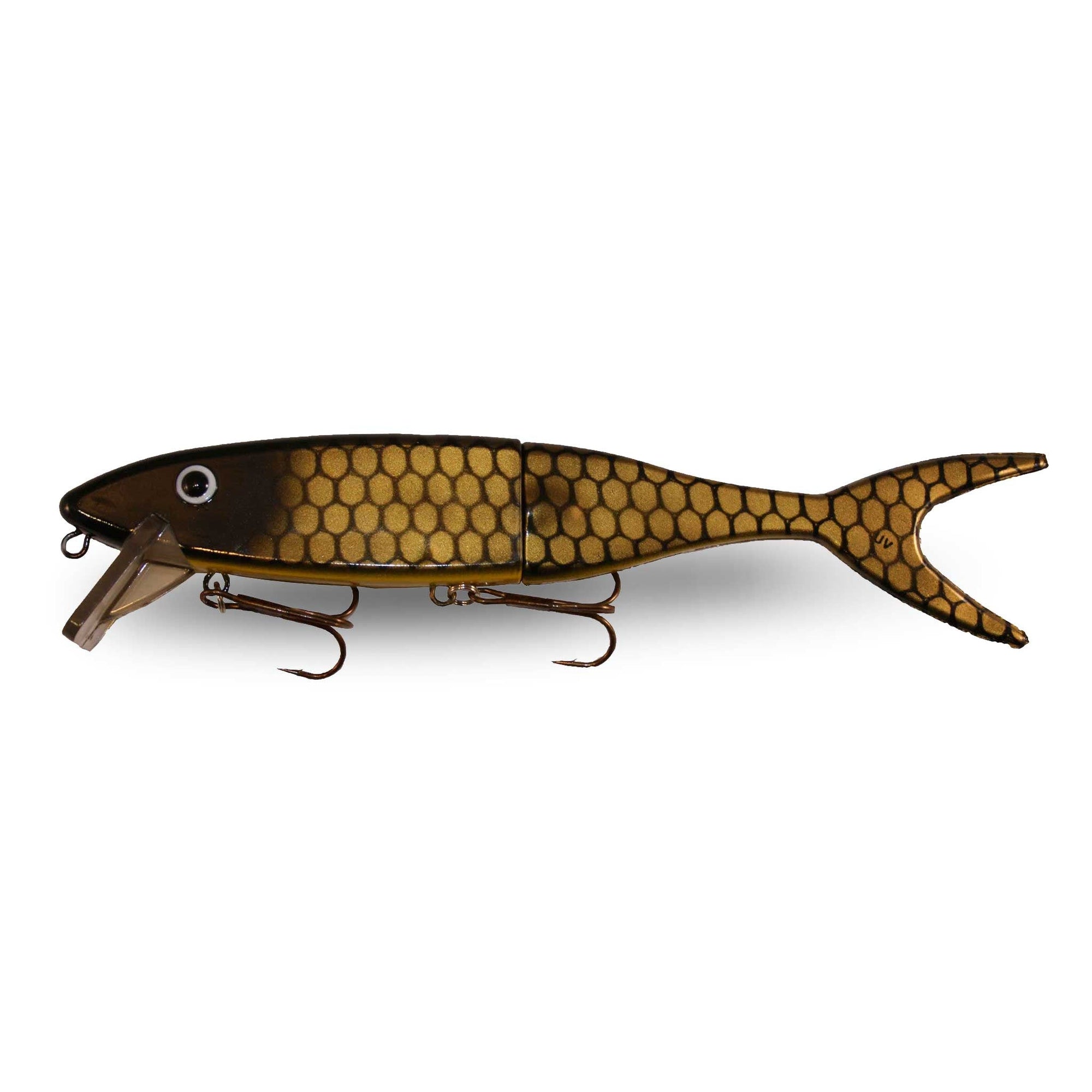 View of Crankbaits Musky Innovations Magnum Shallow Invader Crankbait UV Golden Sucker available at EZOKO Fishing