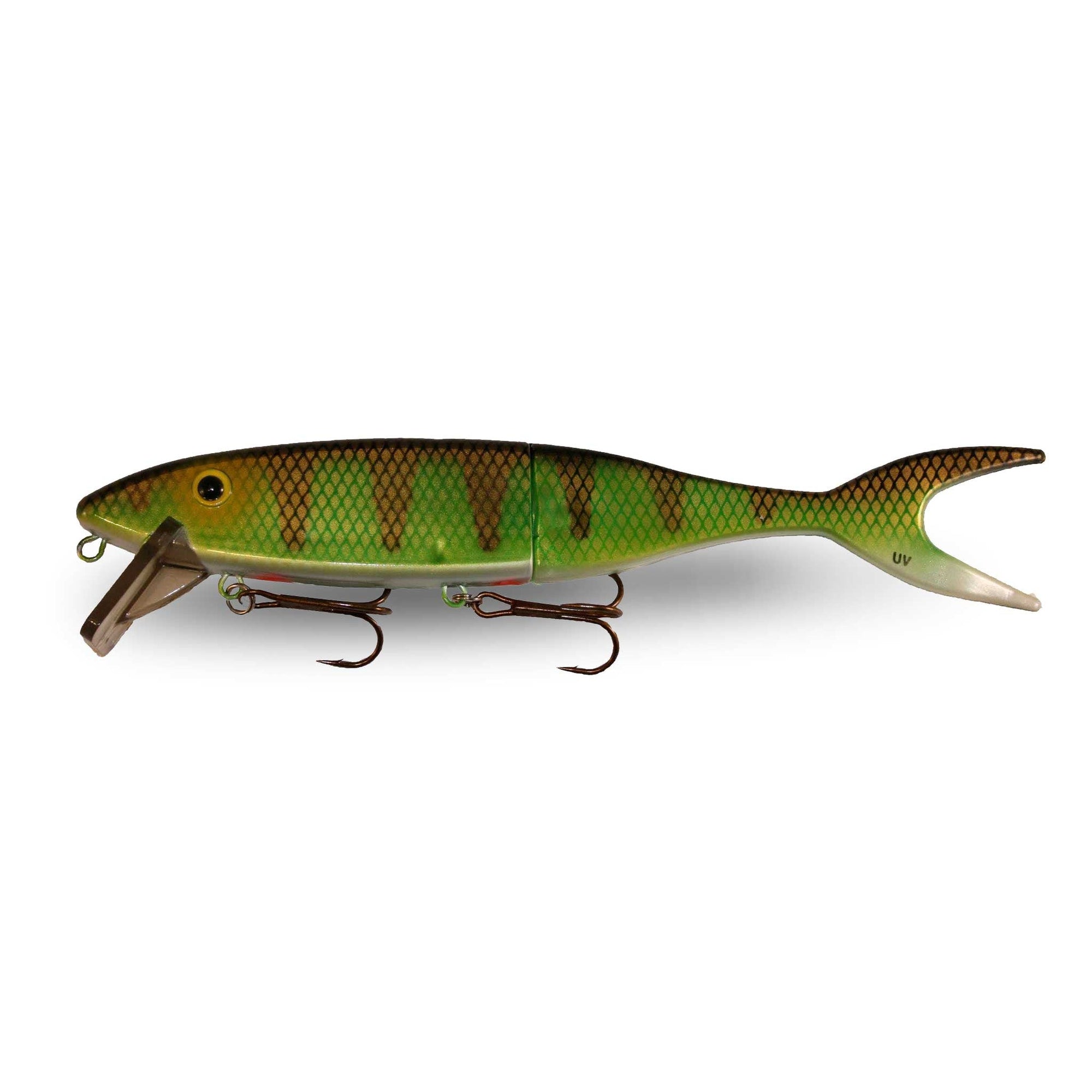 View of Crankbaits Musky Innovations Magnum Shallow Invader Crankbait UV Natural Perch available at EZOKO Fishing