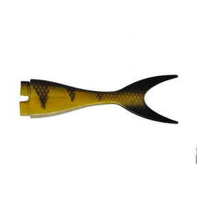 View of Replacement_Tails Musky Innovations Magnum Shallow Invader Replacement Tail DL Perch available at EZOKO Pike and Musky Shop