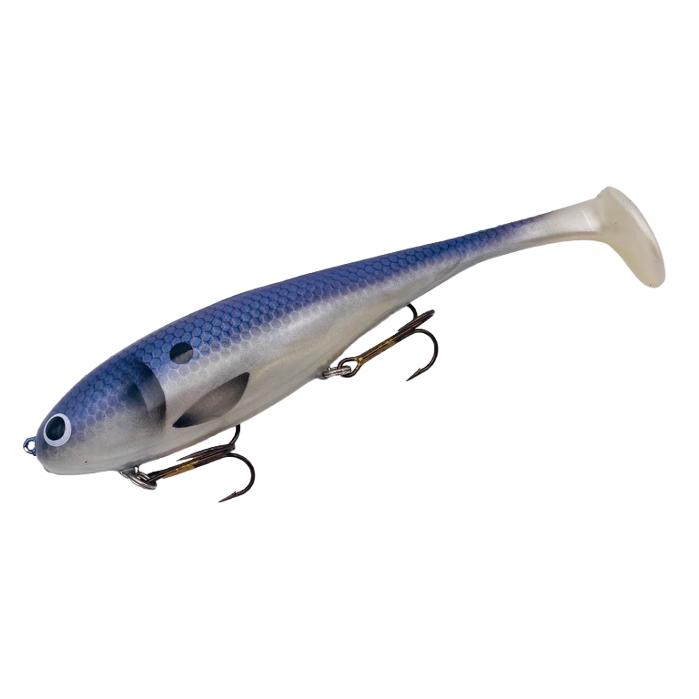 View of Swimbaits Musky Innovations Magnum Shallow Swimmin' Dawg Shad available at EZOKO Fishing
