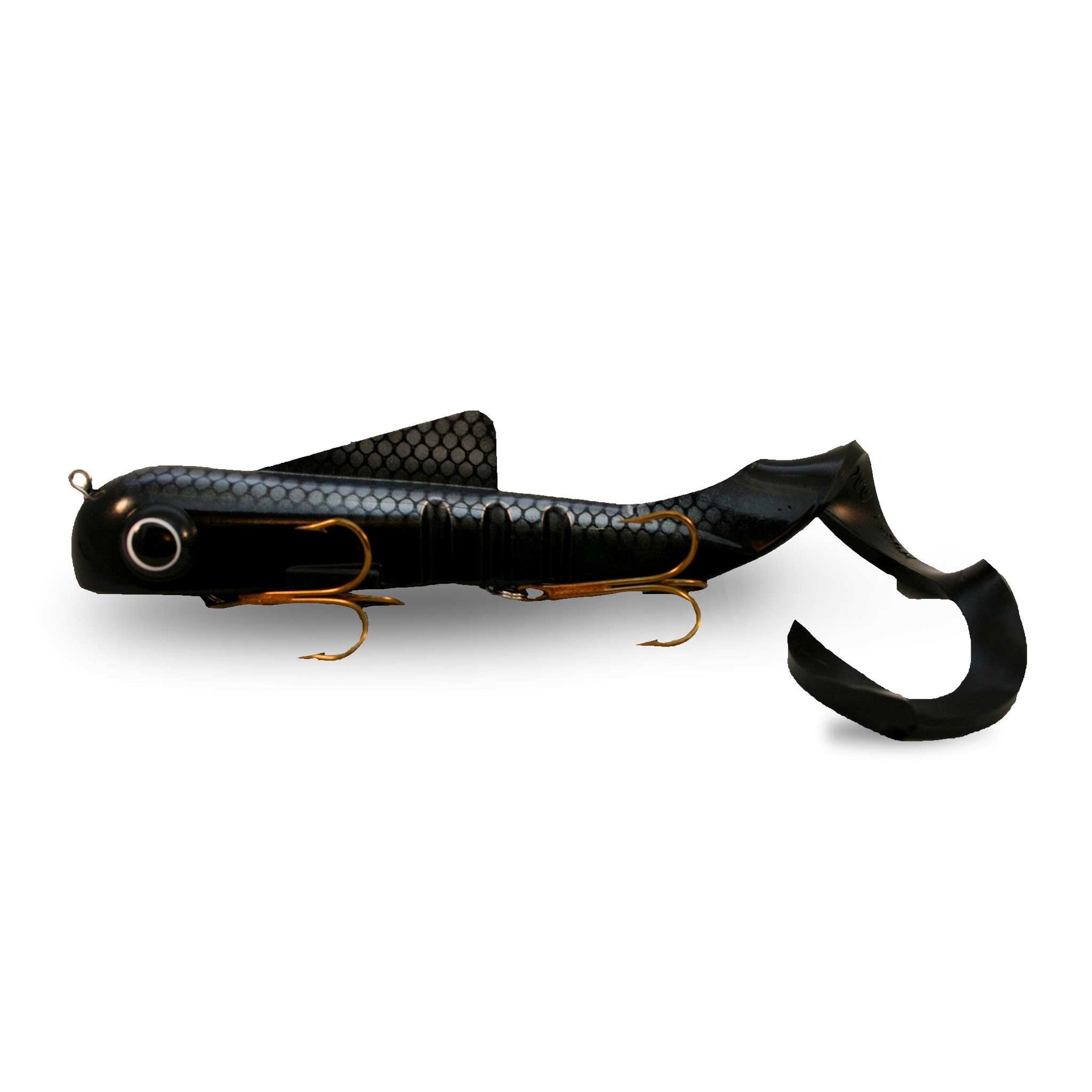 View of Rubber Musky Innovations Pro Magnum Dawg Dark Baitfish available at EZOKO Fishing