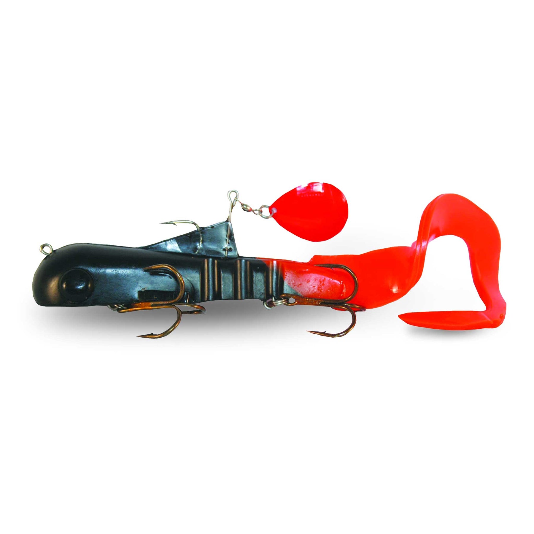 Musky Innovations Regular Heli Dawg Black / Orange Rubber