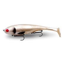 View of Swimbaits Musky Innovations Regular Shallow Swimmin' Dawg Pearl White available at EZOKO Fishing