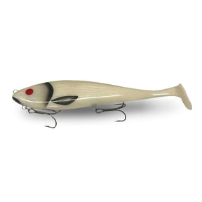 View of Swimbaits Musky Innovations Regular Swimmin' Dawg White available at EZOKO Fishing
