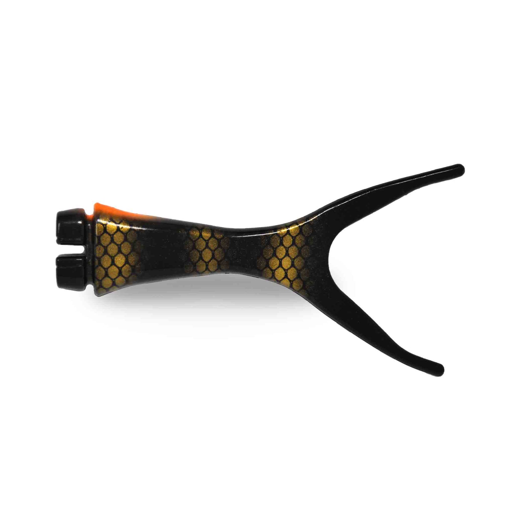 View of Replacement_Tails Musky Innovations Shallow Invader Replacement Tail Black Perch available at EZOKO Pike and Musky Shop