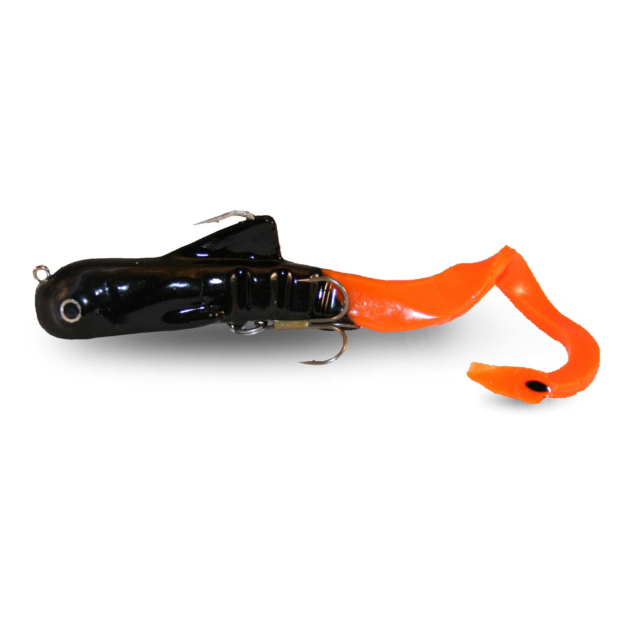 View of Rubber Musky Innovations Spring Bull Dawg Black / Orange available at EZOKO Fishing
