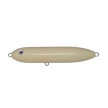 View of Topwater Musky Mania Li'l Doc Topwater Bait Bone available at EZOKO Pike and Musky Shop