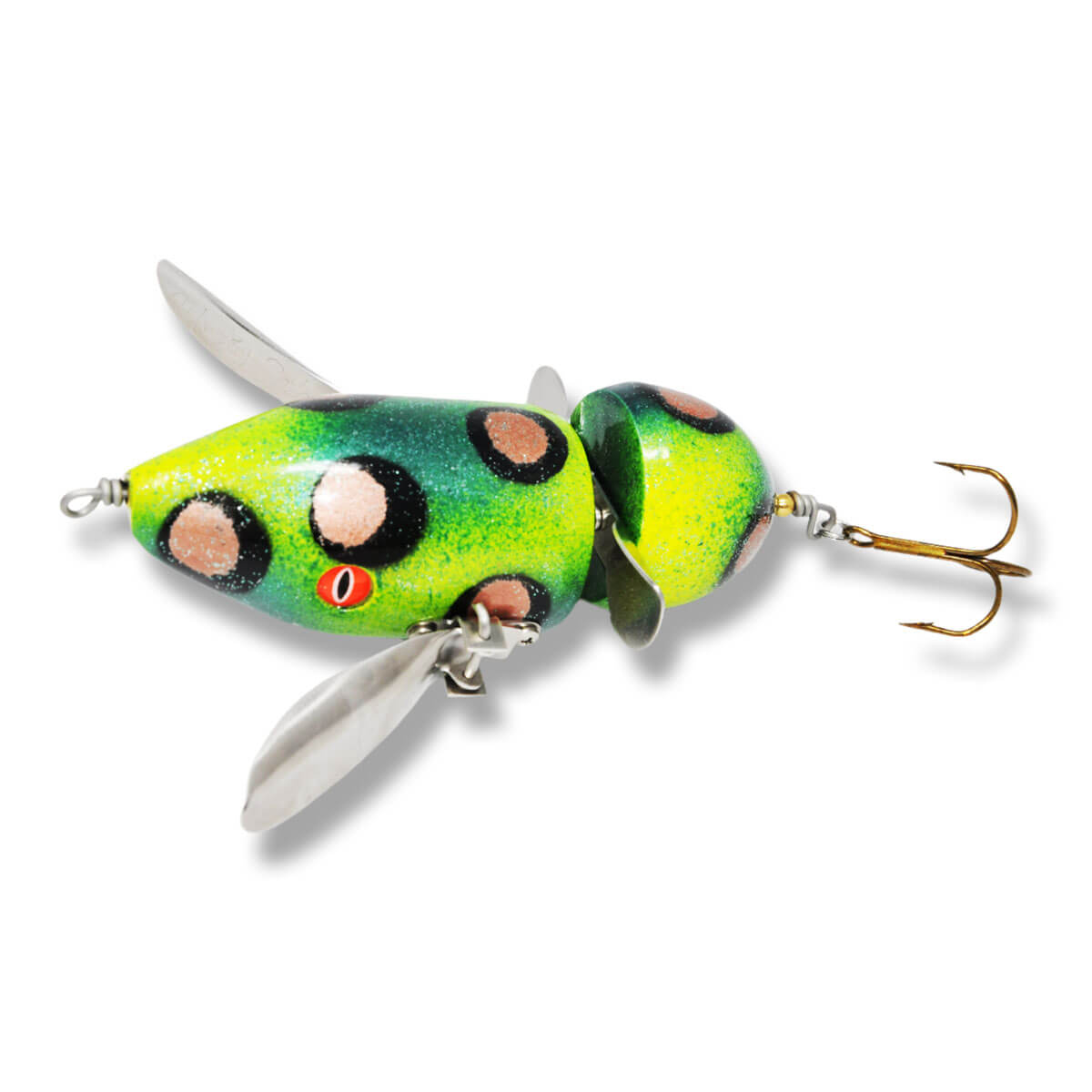 View of Musky Safari Baby Spitzer Lil'Green Marshin available at EZOKO Fishing