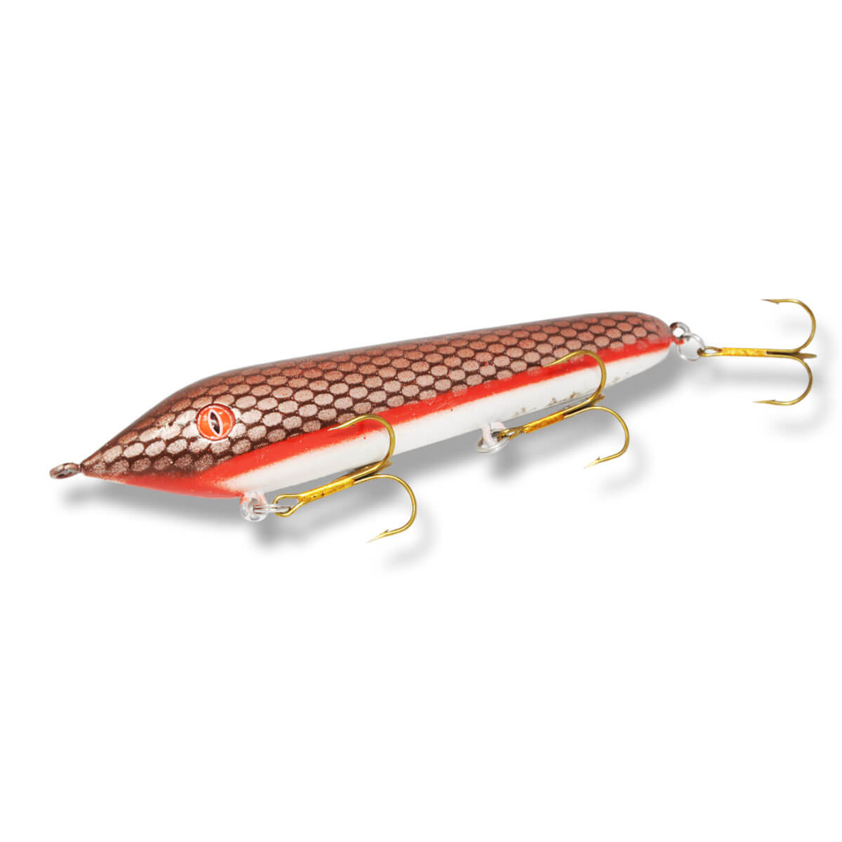 View of Musky Safari Mr. Automatic Glider White Sucker available at EZOKO Fishing