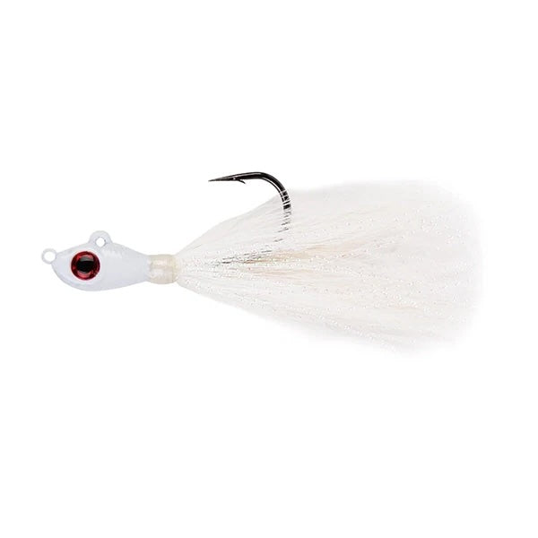 View of Jigs-Spoons Mustad Big Eye Bucktail Jig 1 oz White available at EZOKO Fishing