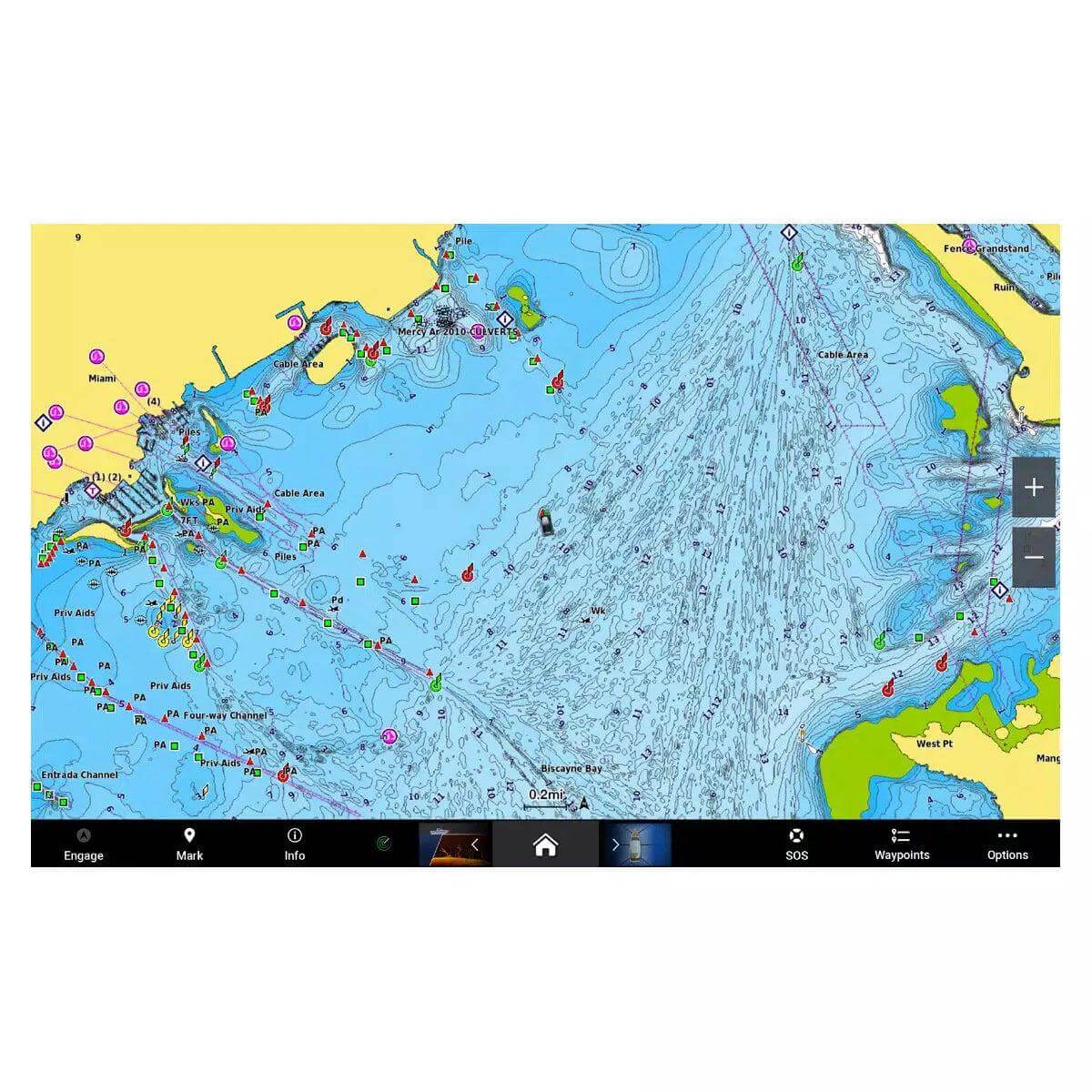 View of Mapping Navionics+ Map Canada, Alaska & Great Lakes available at EZOKO Pike and Musky Shop