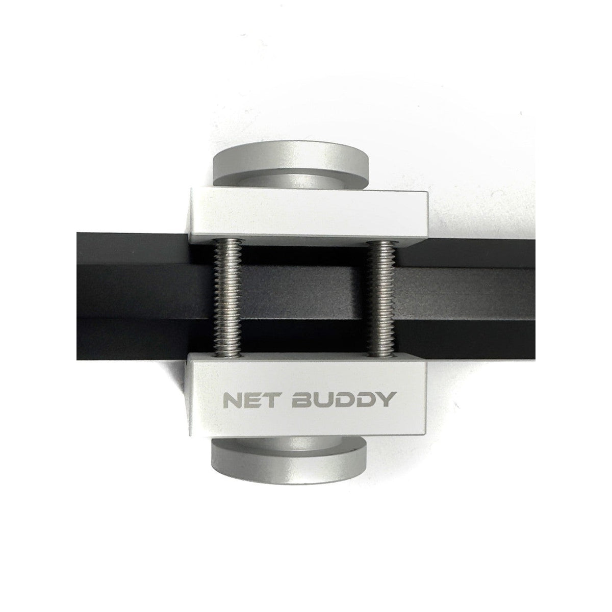 View of Net Buddy Extra Double Puck Musky Buddy Net Clamp available at EZOKO Pike and Musky Shop