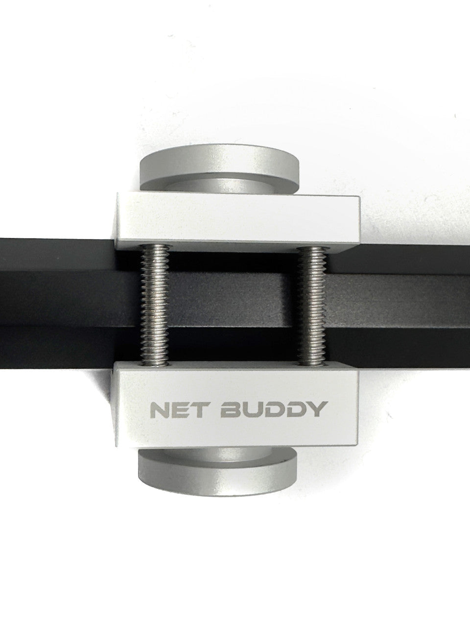 View of Net Buddy Extra Double Puck Musky Buddy Net Clamp available at EZOKO Pike and Musky Shop