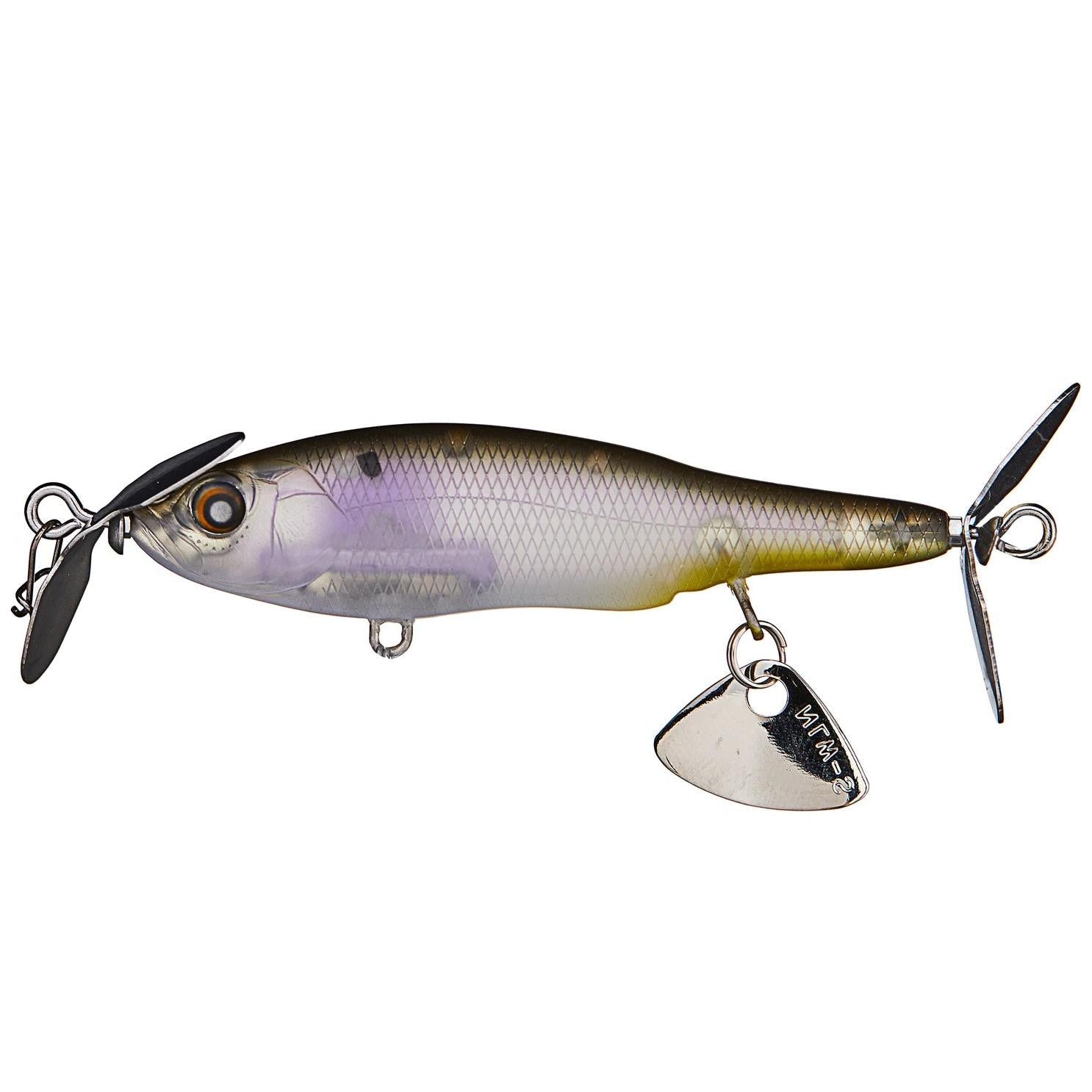 View of Spybait Nishine Lure Works BABY ABINO 70S Spybait Ghost Shad available at EZOKO Fishing