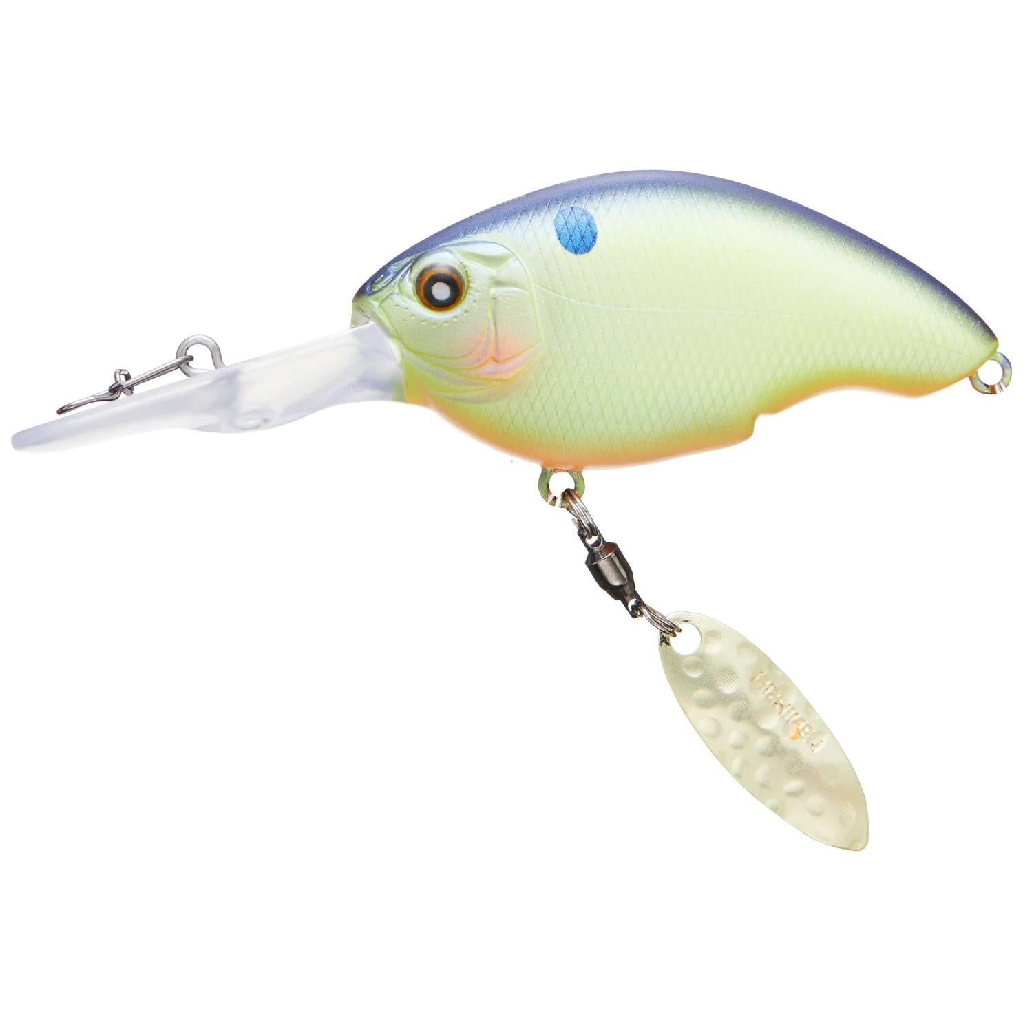 View of Crankbaits Nishine Lure Works Baby Chippawa DD Deep Blade Crankbait BPB Chartreuse Shad available at EZOKO Fishing