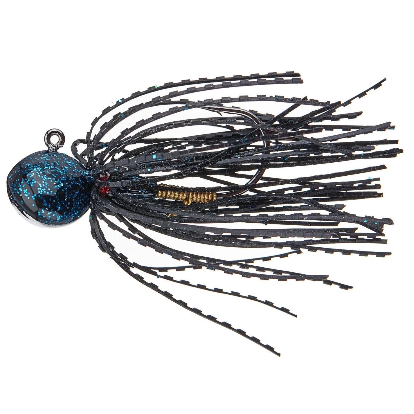 View of Jigs Nishine Lure Works Finesse Football Jig Black & Blue Flake 1/2oz available at EZOKO Fishing