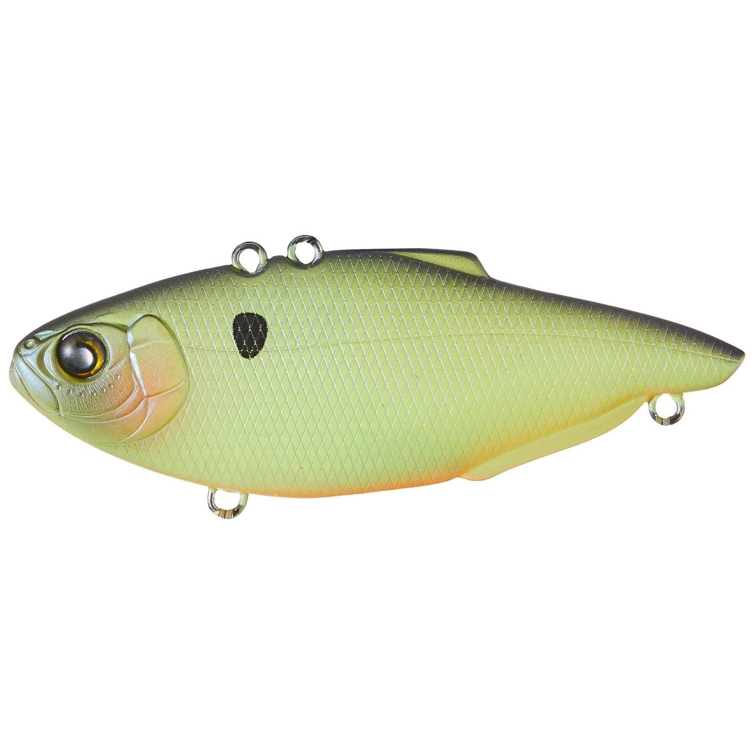 View of Crankbaits Nishine Lure Works Simcoe 75 Lipless Crankbait BPB Chartreuse Shad available at EZOKO Fishing
