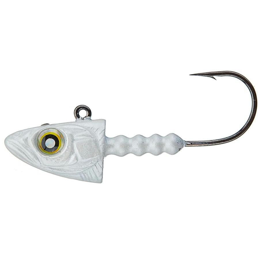 View of Jig Head Nishine Lure Works Smelthead Jig Head (2pk) Pearl White 3/7oz - #2/0 available at EZOKO Fishing