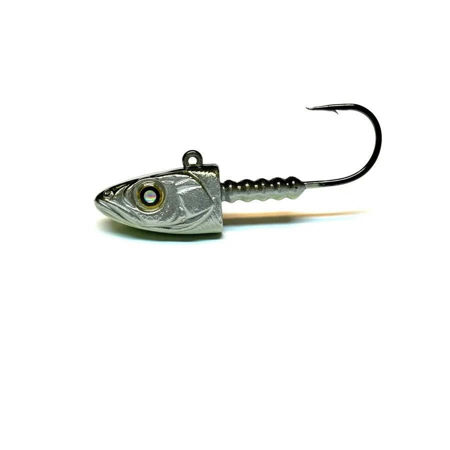 View of Jig Head Nishine Lure Works Smelthead Jig Head (2pk) Smelt Glow 2/7oz - #2/0 available at EZOKO Fishing