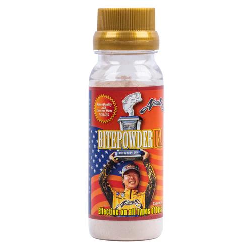 View of Nories Bite Powder USA available at EZOKO Fishing