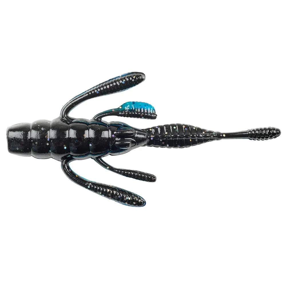 View of Creature Baits Nories Switch On Trailer 2.5" Black Blue Flake available at EZOKO Fishing