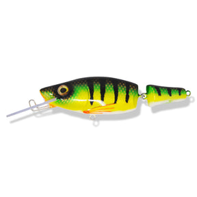 View of Crankbaits One Shot Tackle Jointed Perch 8" Crankbait Perch / White Belly available at EZOKO Pike and Musky Shop