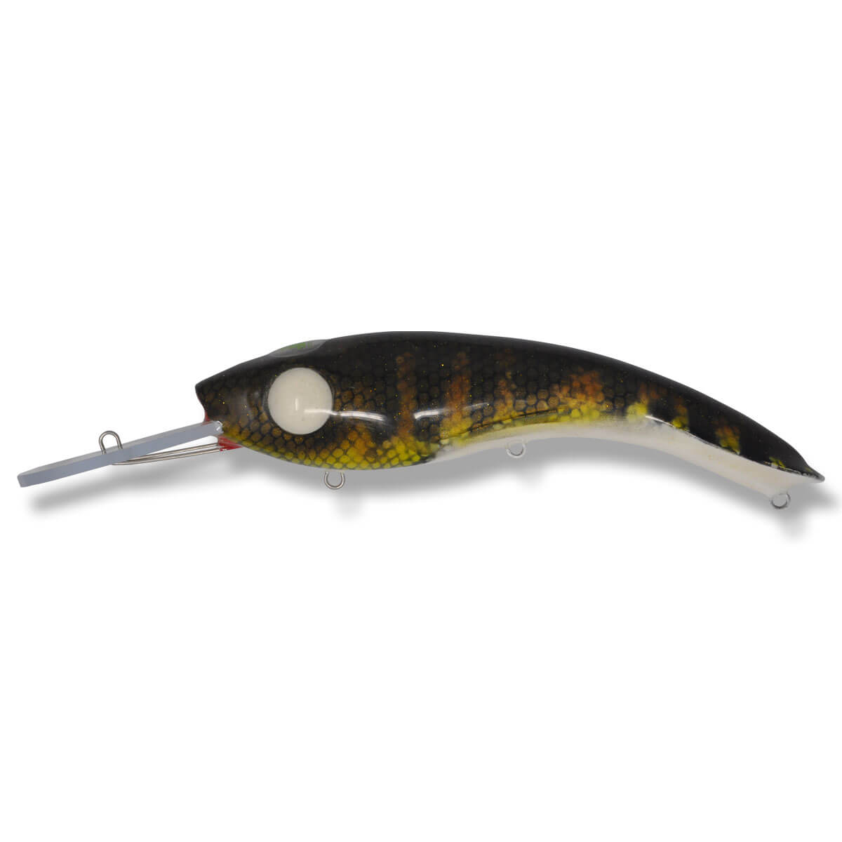 View of Crankbaits One Shot Tackle Perchosaurus 10" Crankbait Walleye available at EZOKO Pike and Musky Shop