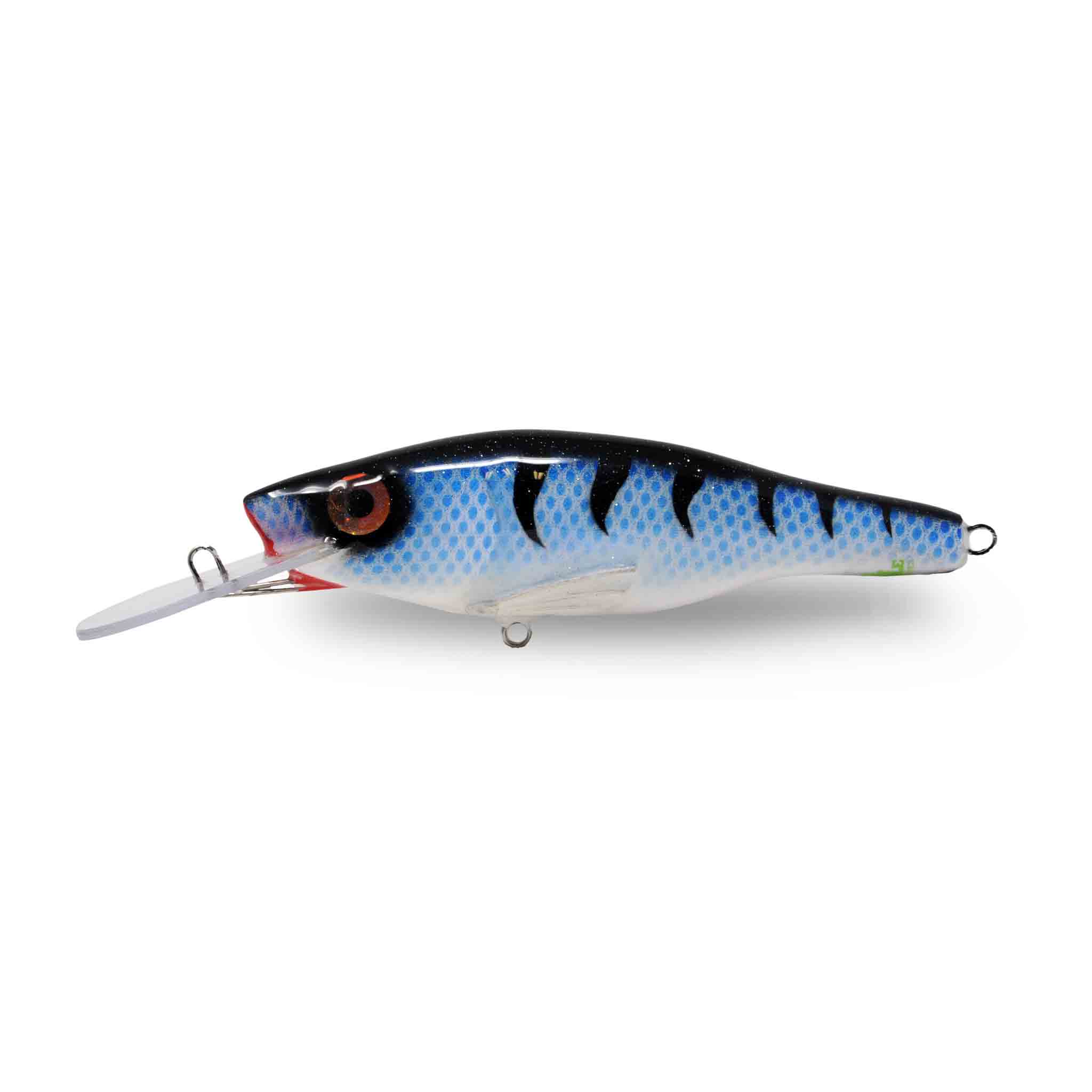 View of Crankbaits One Shot Tackle Straight Perch 7" Crankbait Blue Shad Tiger available at EZOKO Fishing