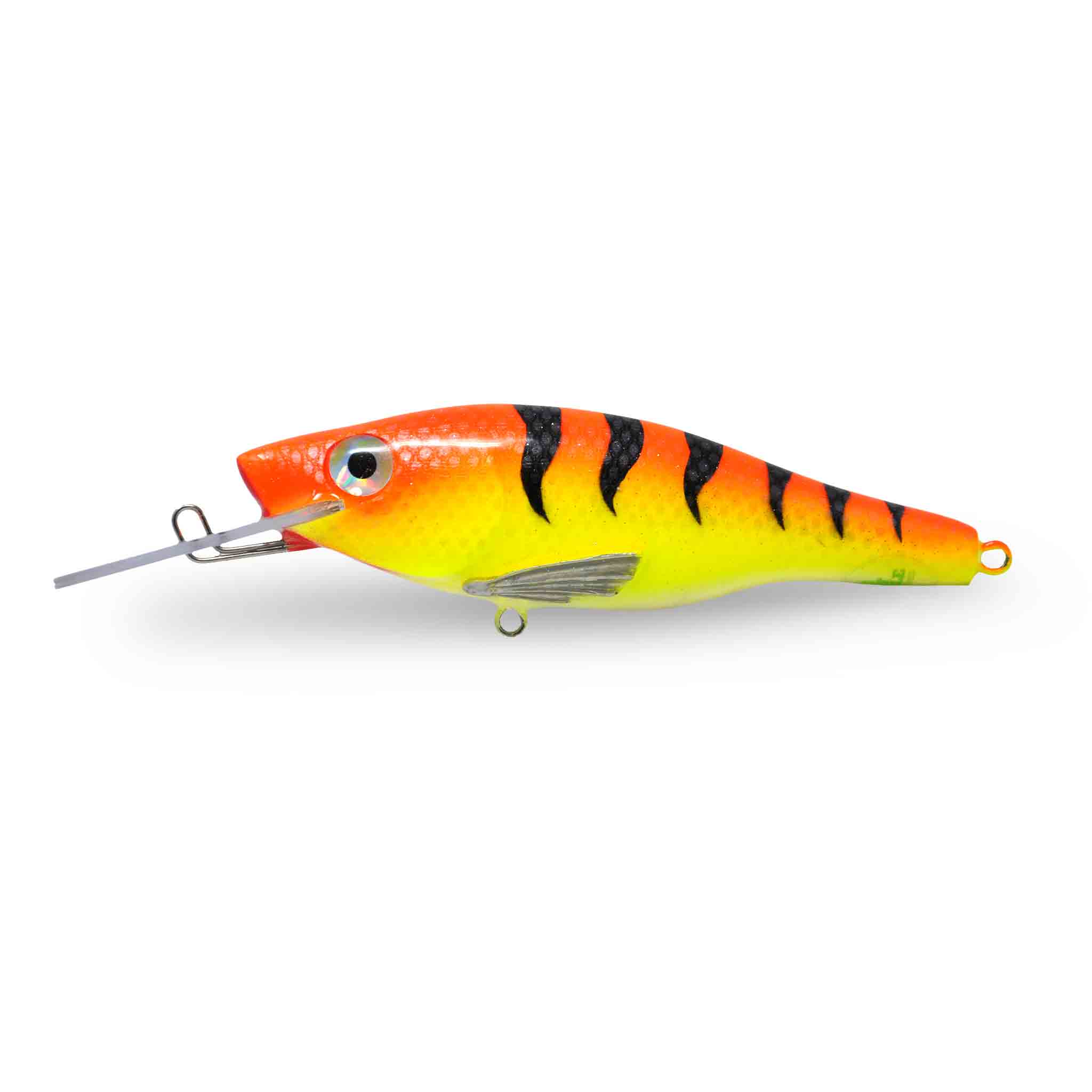 View of Crankbaits One Shot Tackle Straight Perch 7" Crankbait Orange Tiger available at EZOKO Fishing