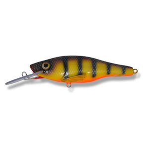 View of Crankbaits One Shot Tackle Straight Perch 7" Crankbait St-Lawrence Perch / Orange Belly available at EZOKO Pike and Musky Shop