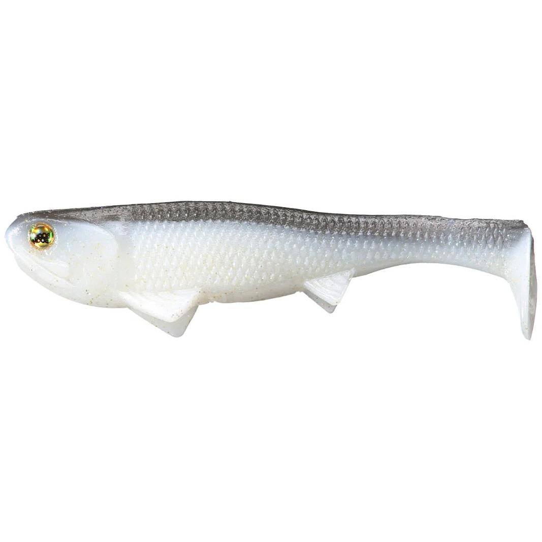 View of Softbaits Optimum Boom Boom Weedless Swimbait 4.5" Golden Shinner available at EZOKO Fishing