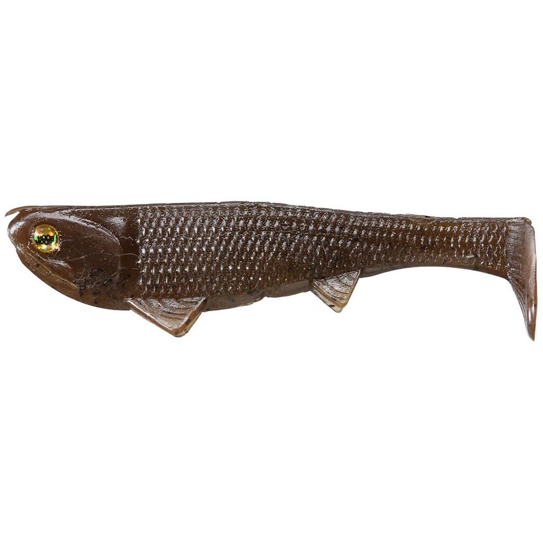 View of Softbaits Optimum Boom Boom Weedless Swimbait 4.5" Green Pumpkin available at EZOKO Fishing