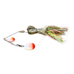View of Spinnerbaits PDeez Bell Casting Spinnerbait White Perch 3.0 available at EZOKO Pike and Musky Shop