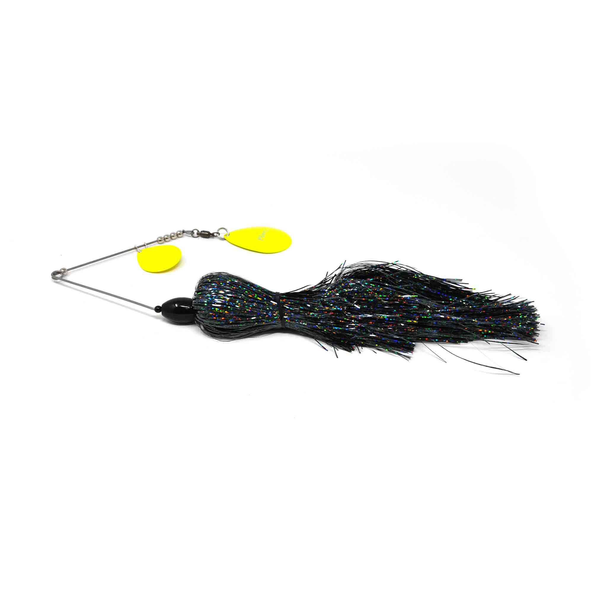 View of Spinnerbaits PDeez Casting Spinnerbait Holographic Black / Chartreuse available at EZOKO Fishing