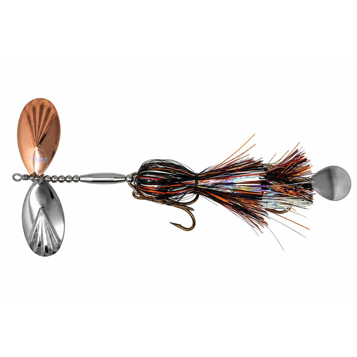 View of Bucktails PDeez KM Attitude Tail Spin (F8/F8) Bucktail Lazer Mangi available at EZOKO Fishing