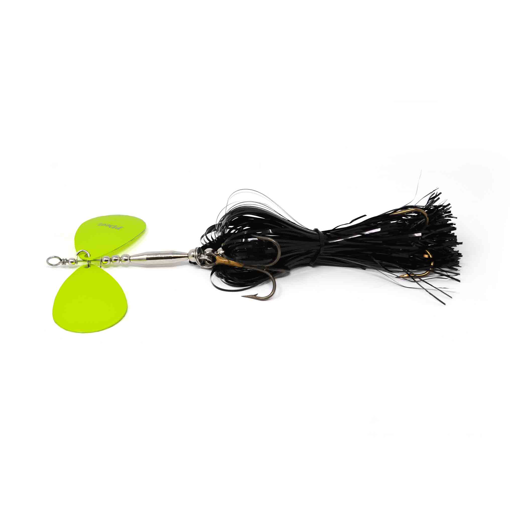 View of Bucktails PDeez LSG Missile (9/9) Bucktail Black / Chartreuse available at EZOKO Fishing
