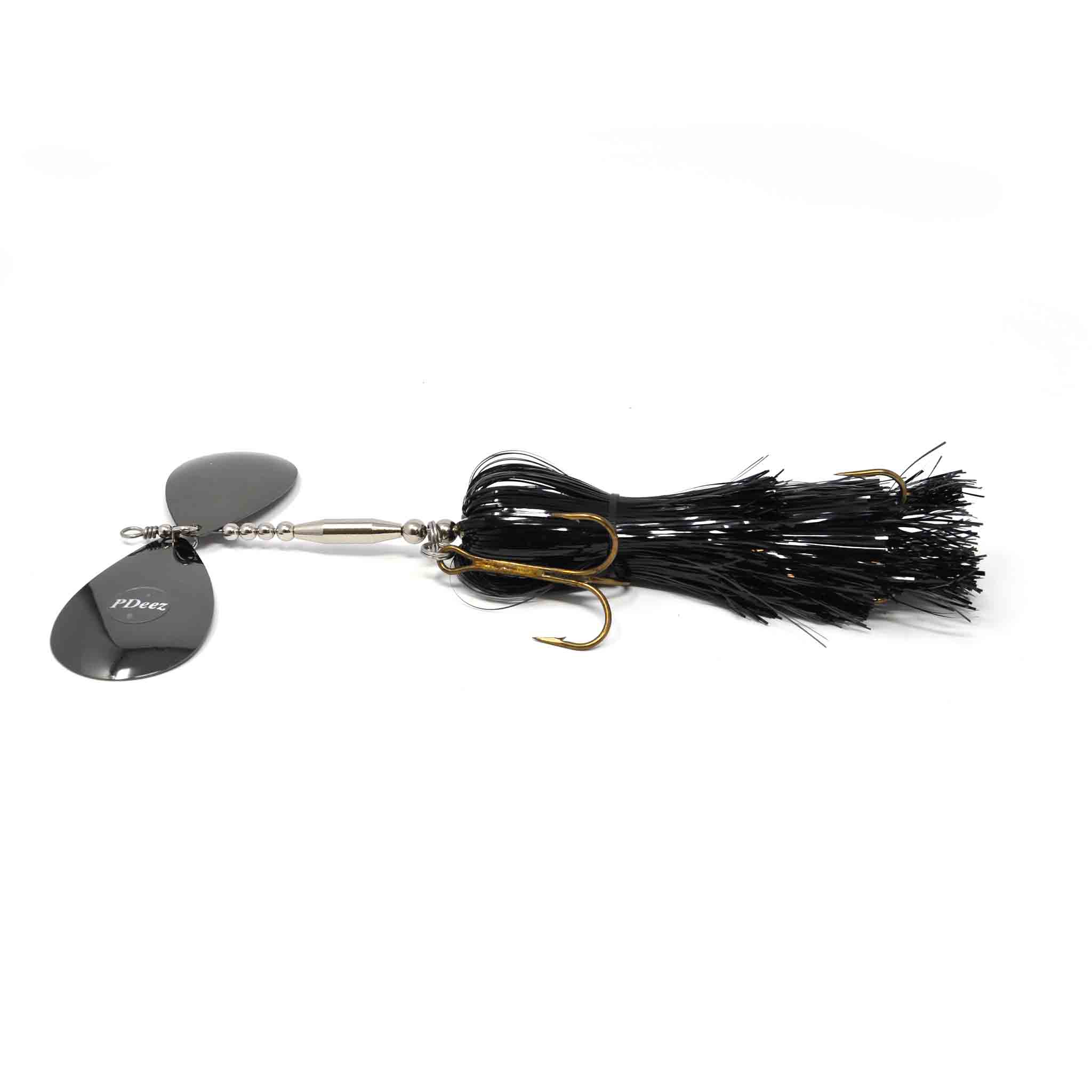 View of Bucktails PDeez Muskiemama Big Tens (10/9) Bucktail Black / Nickel available at EZOKO Fishing