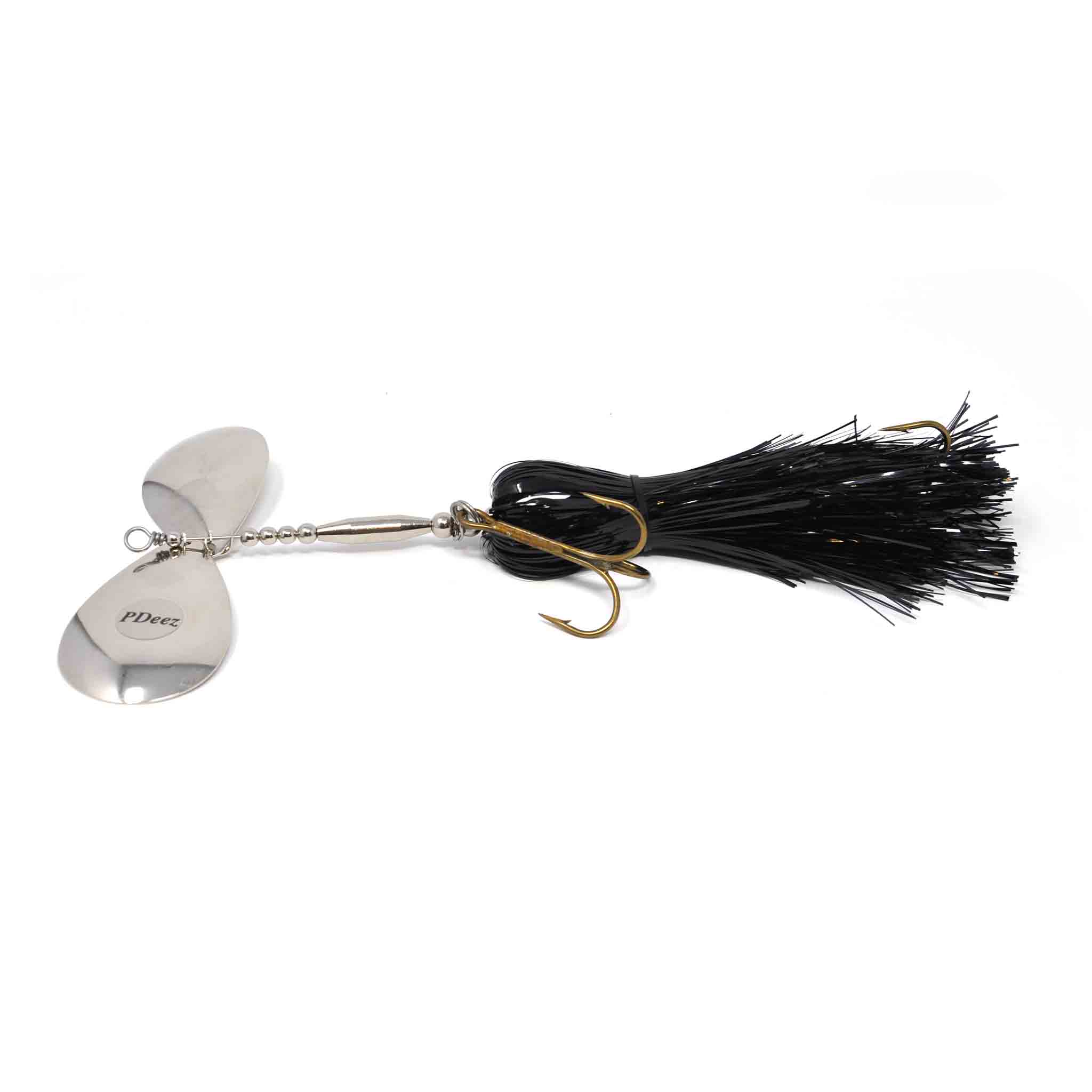 View of Bucktails PDeez Muskiemama Big Tens (10/9) Bucktail Black / Silver available at EZOKO Fishing