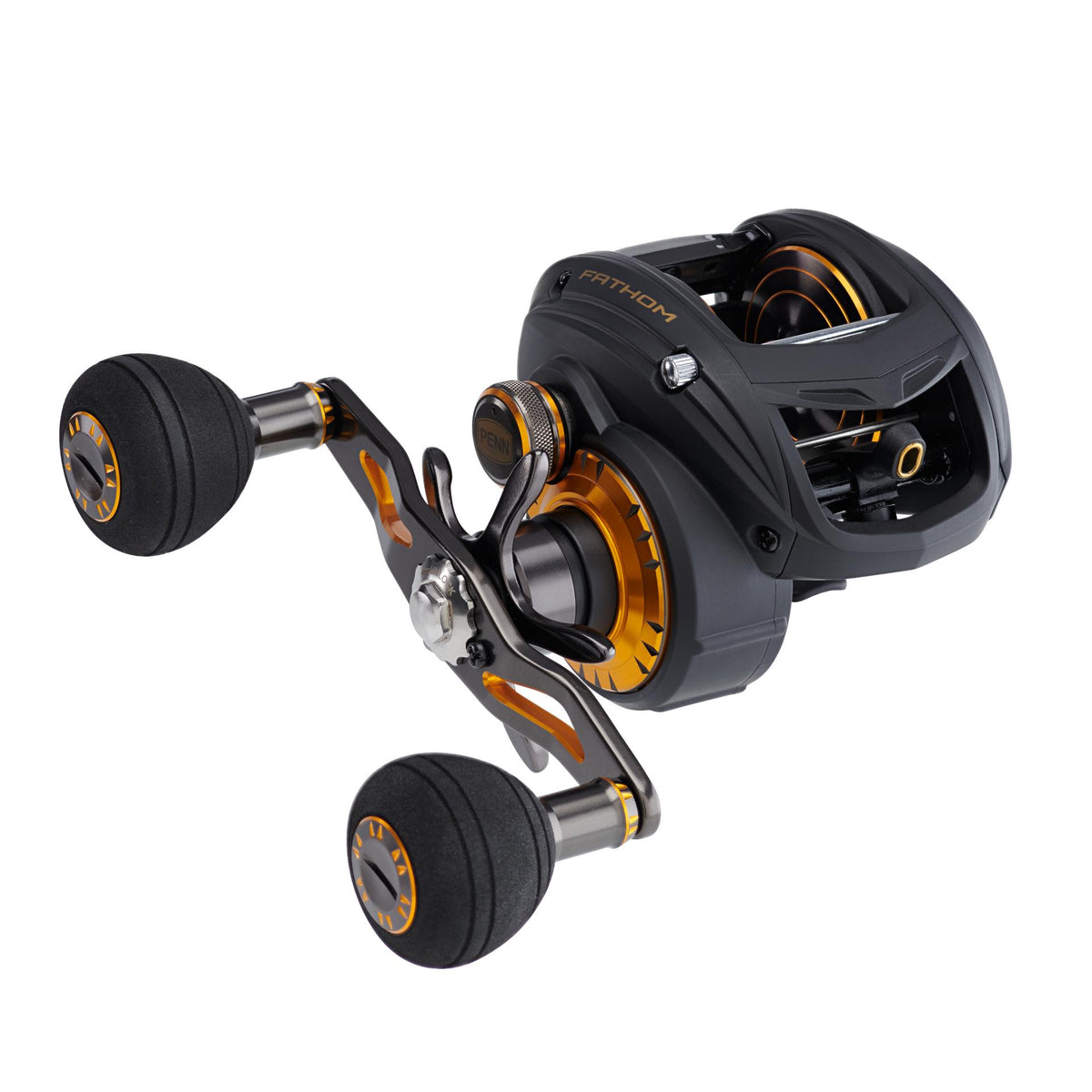 View of Baitcast_Reels PENN Fathom 400 Baitcast Reel Right 6.2:1 available at EZOKO Pike and Musky Shop