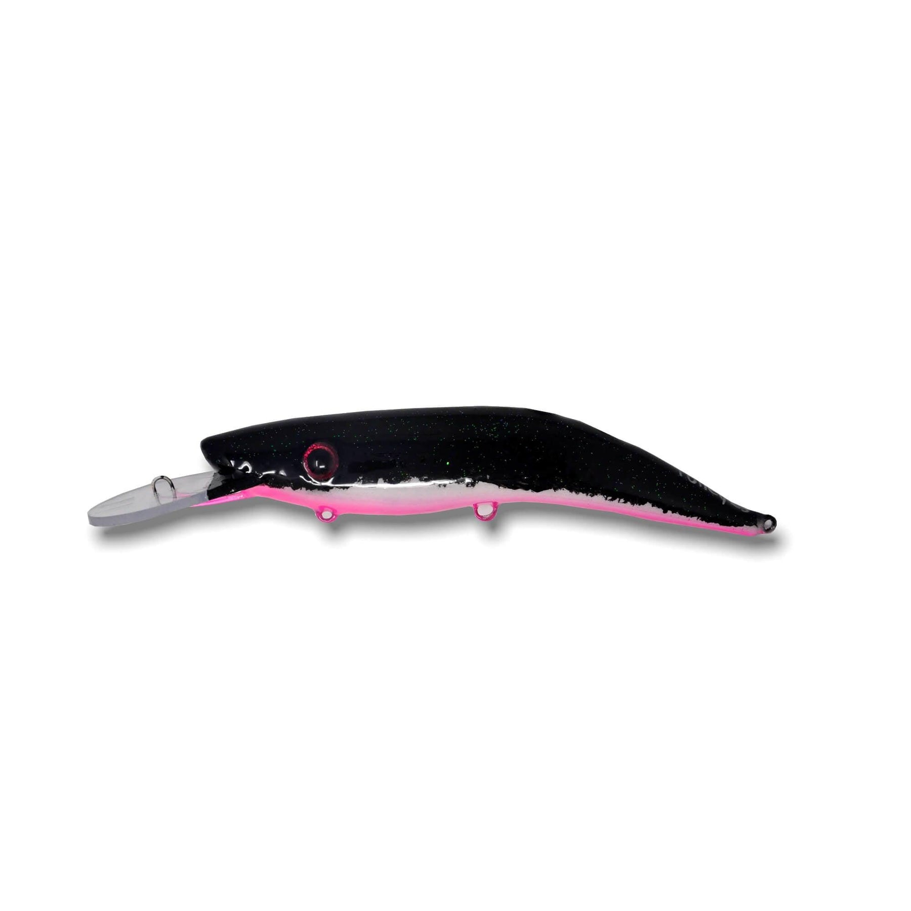 View of Crankbaits Polley Bait Hellebarde 8 in. Pink Belly Nightshiner available at EZOKO Pike and Musky Shop