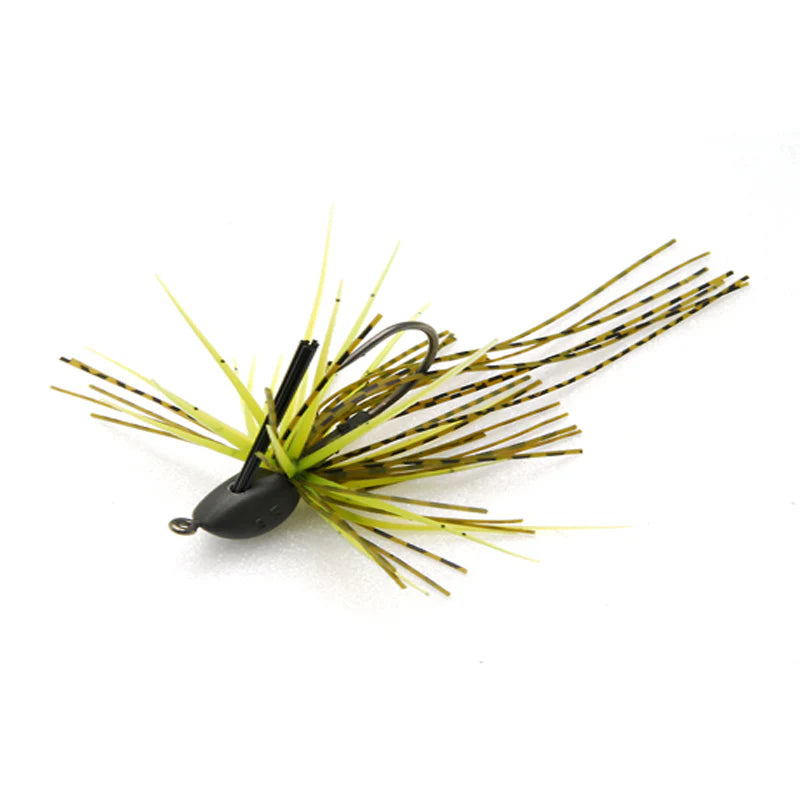 View of RAID Japan Egu Dama Cover 5.5 g Guripan Chartreuse available at EZOKO Fishing