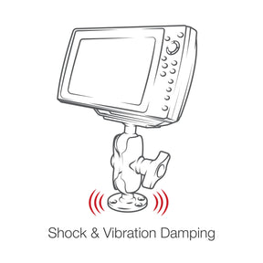 View of electronic-accessories RAM Drill Down Ball Mount for Humminbird Helix 8 10 & Solix 10 available at EZOKO Pike and Musky Shop